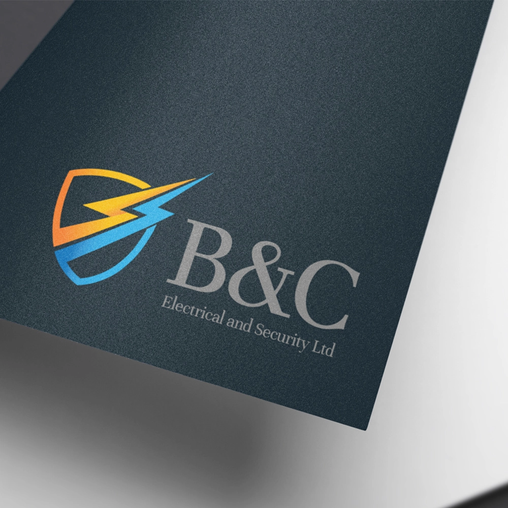 B&C Electrical logo mockup