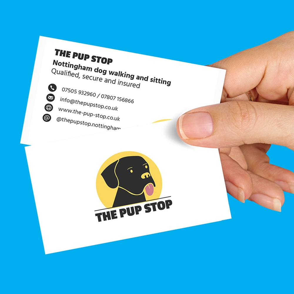 the pup stop business card mockup