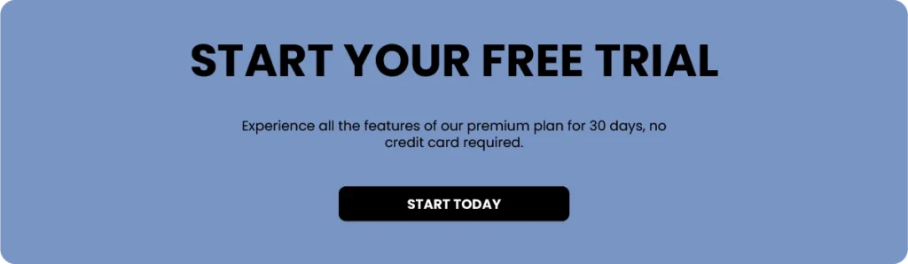 Call to action to "Start your free trial"