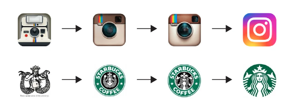 Instagram and Starbucks Logo Redesigns