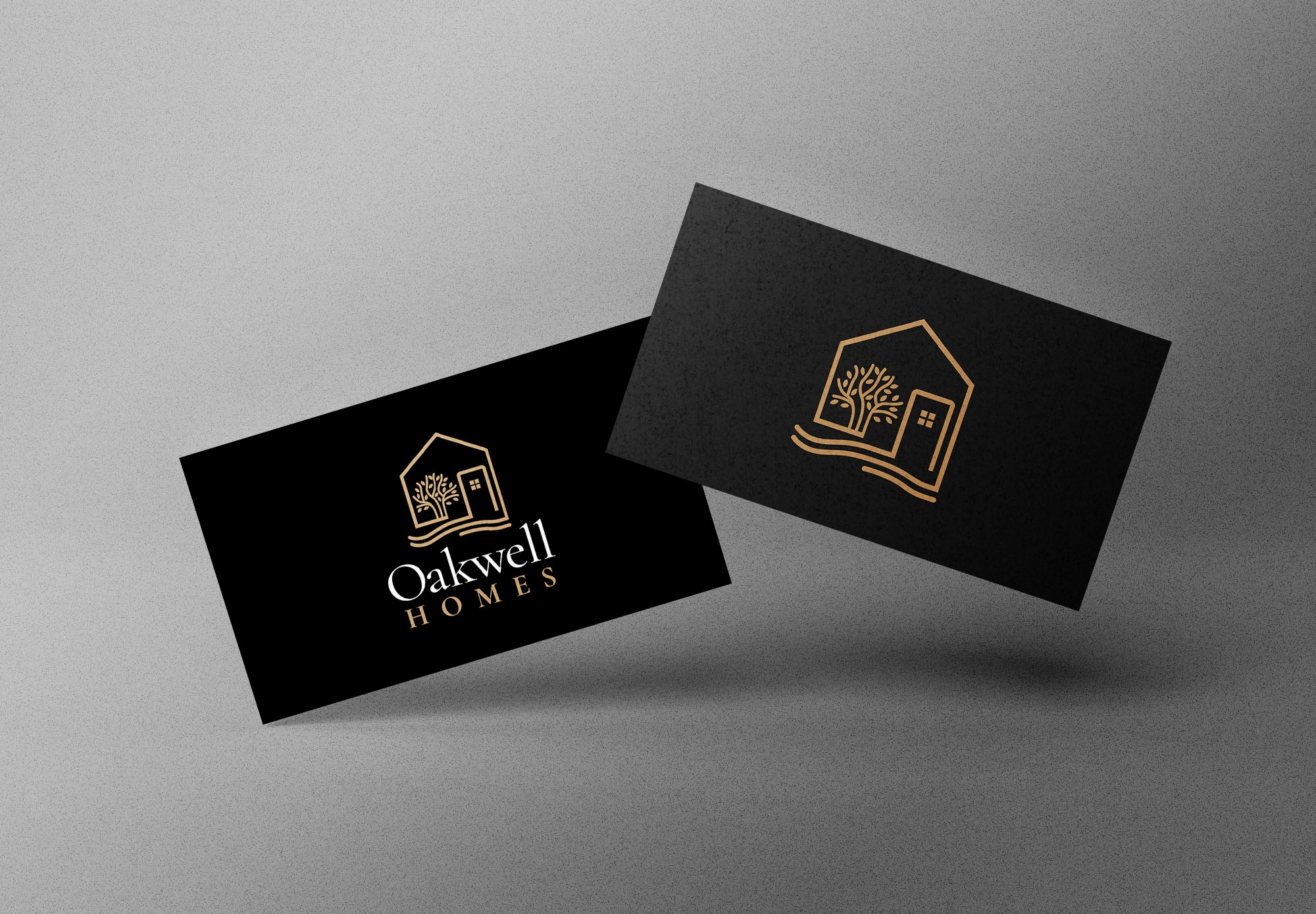 Mockup of Oakwell Homes business cards
