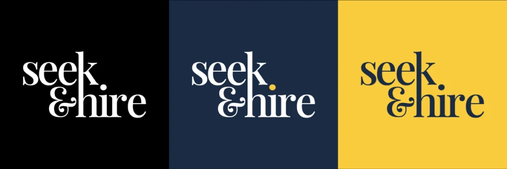 Seek and Hire Versatile Logo Design