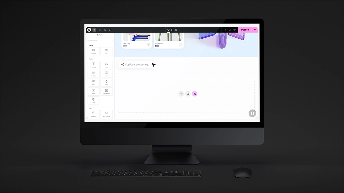 Website drag and drop builder on a mac