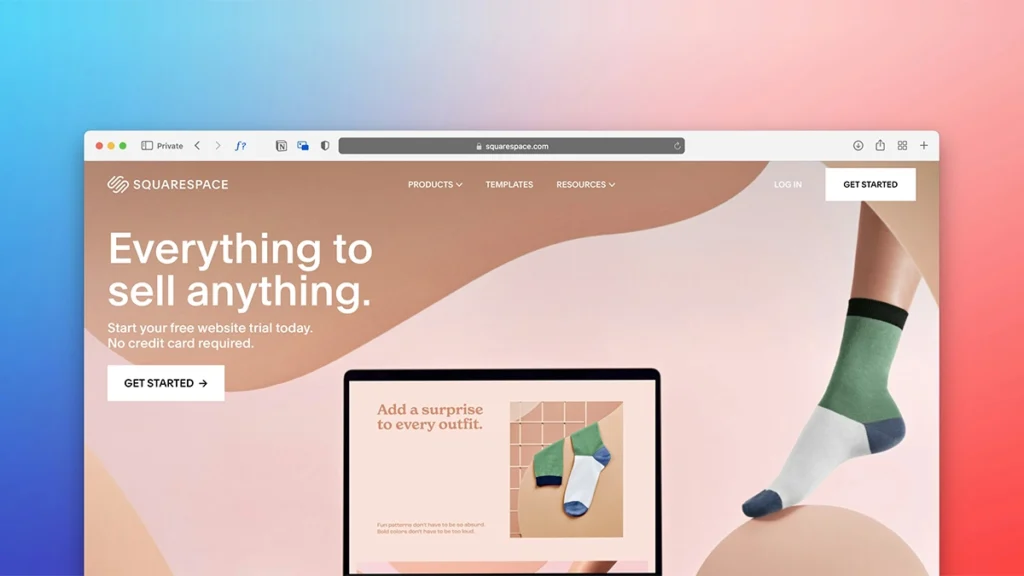 Squarespace Website Mockup