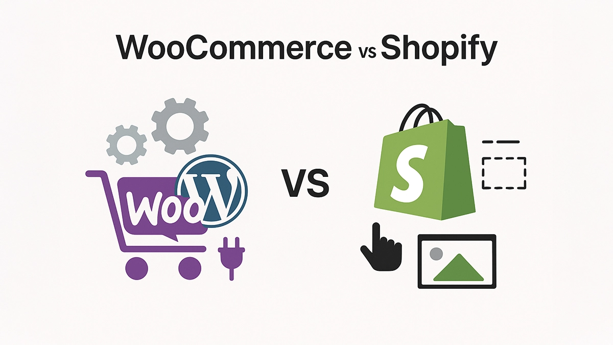 Illustration of WooCommerce vs Shopify