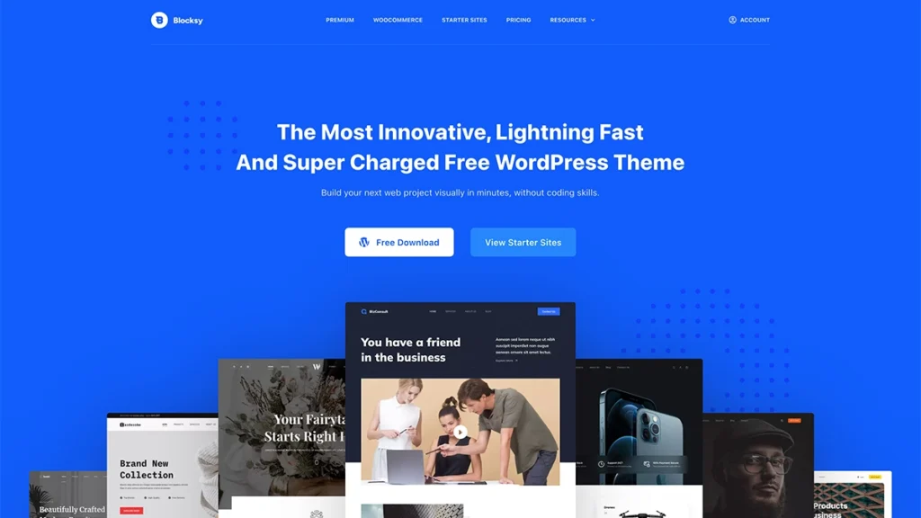 Screenshot of the Blocksy Theme