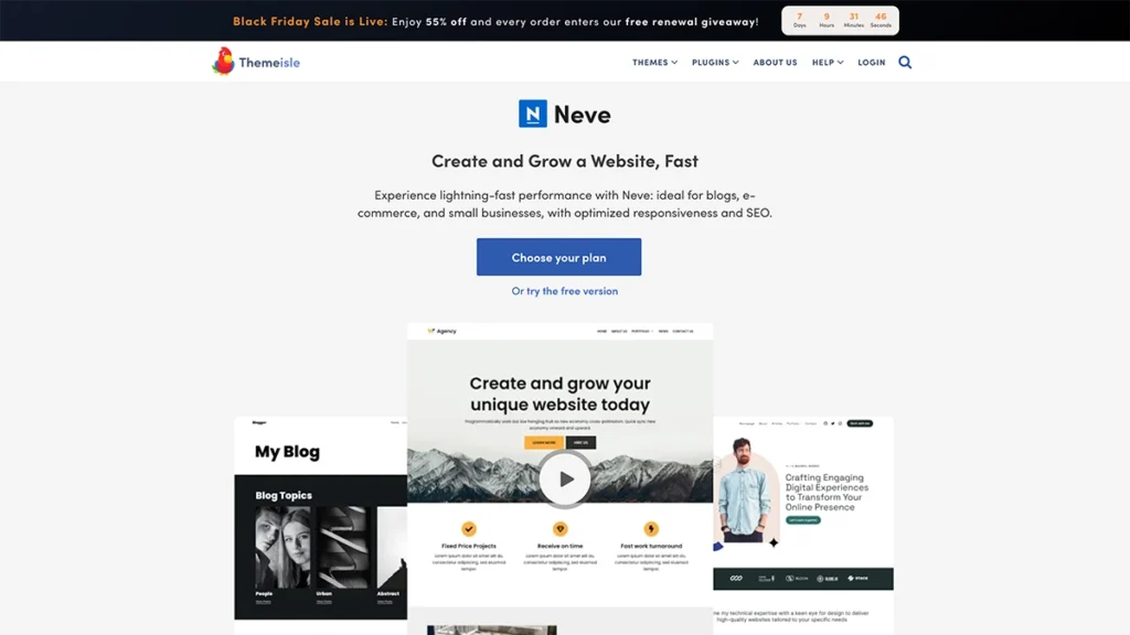 Screenshot of the Neve Theme