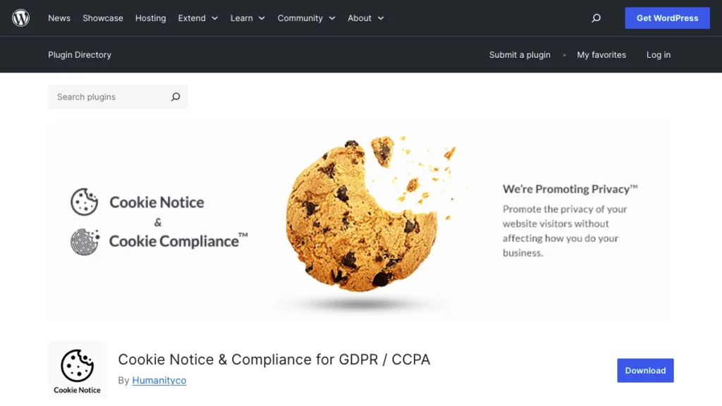 Cookie Notice banner