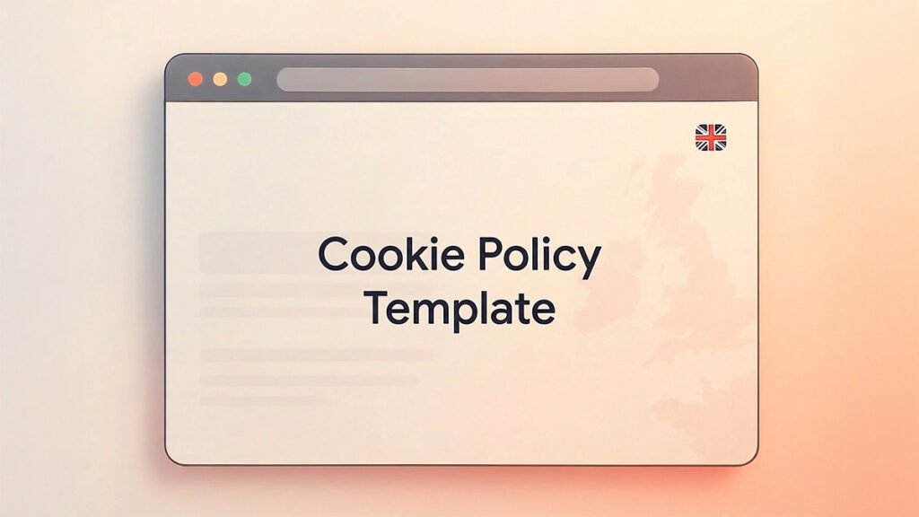 Illustration of website cookie policy template