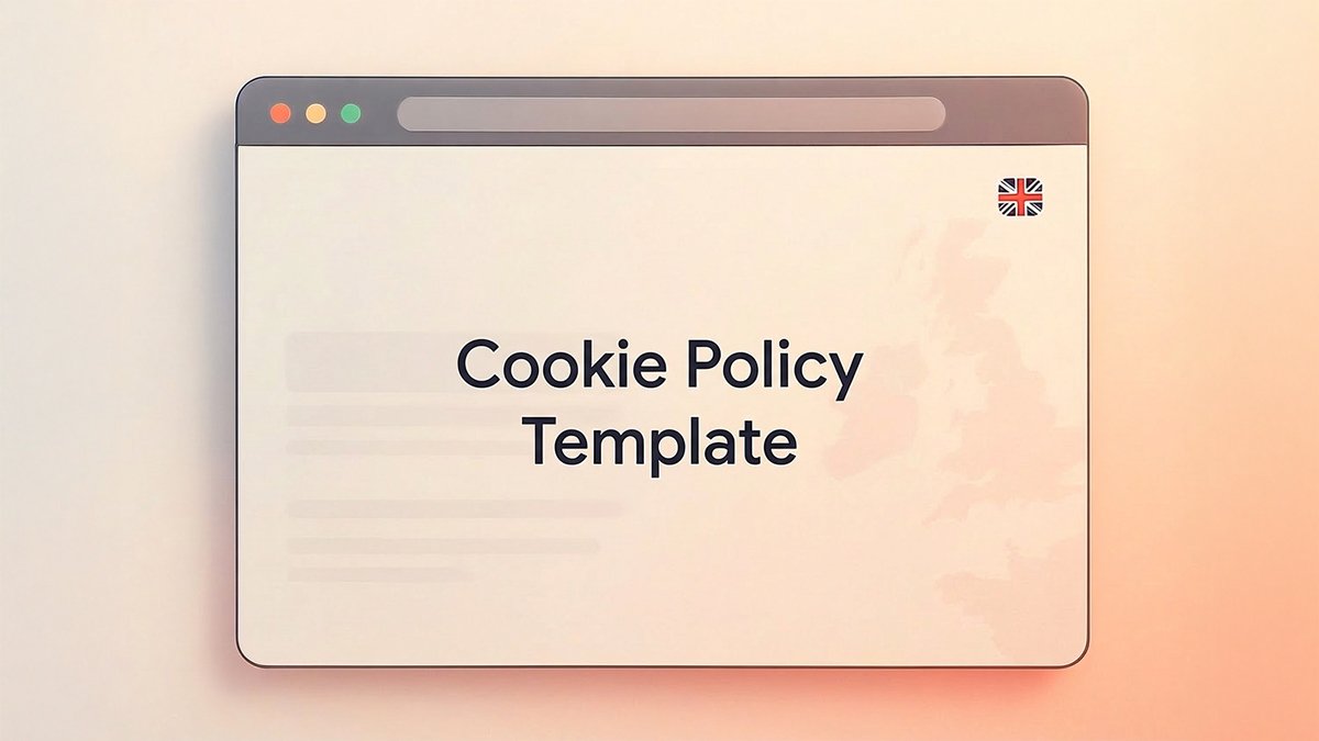 Illustration of website cookie policy template