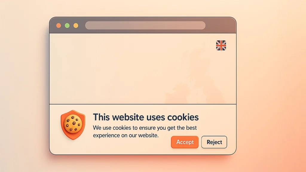 Illustration of website cookie banner pop-up