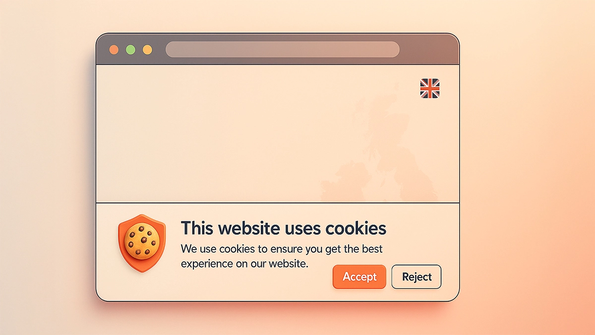 Illustration of website cookie banner pop-up