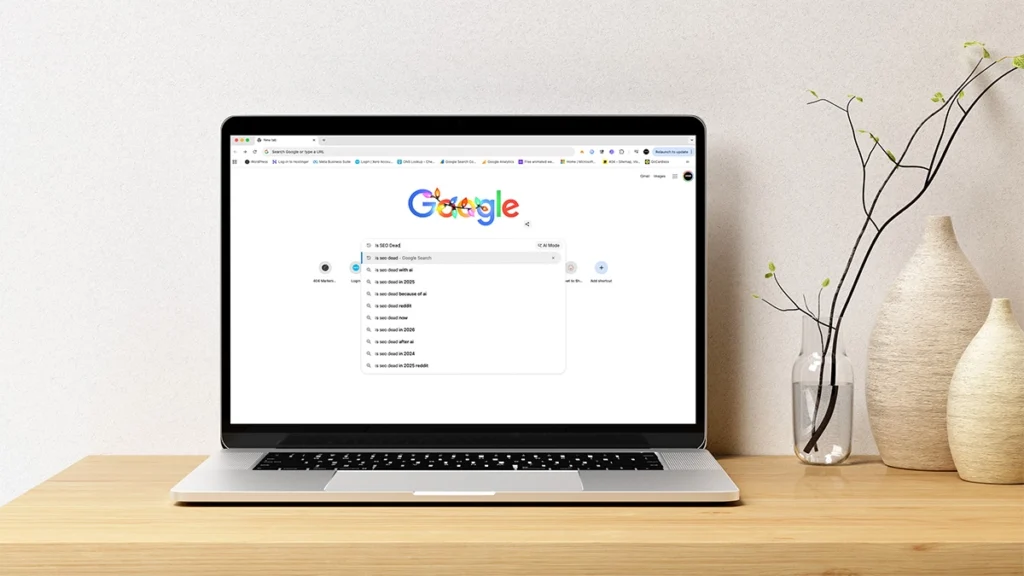 Laptop With Google Search Is SEO Dead