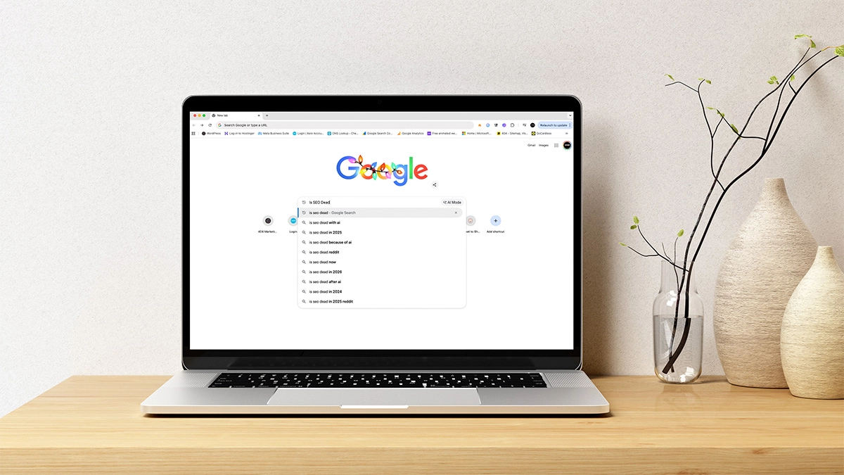 Laptop With Google Search Is SEO Dead