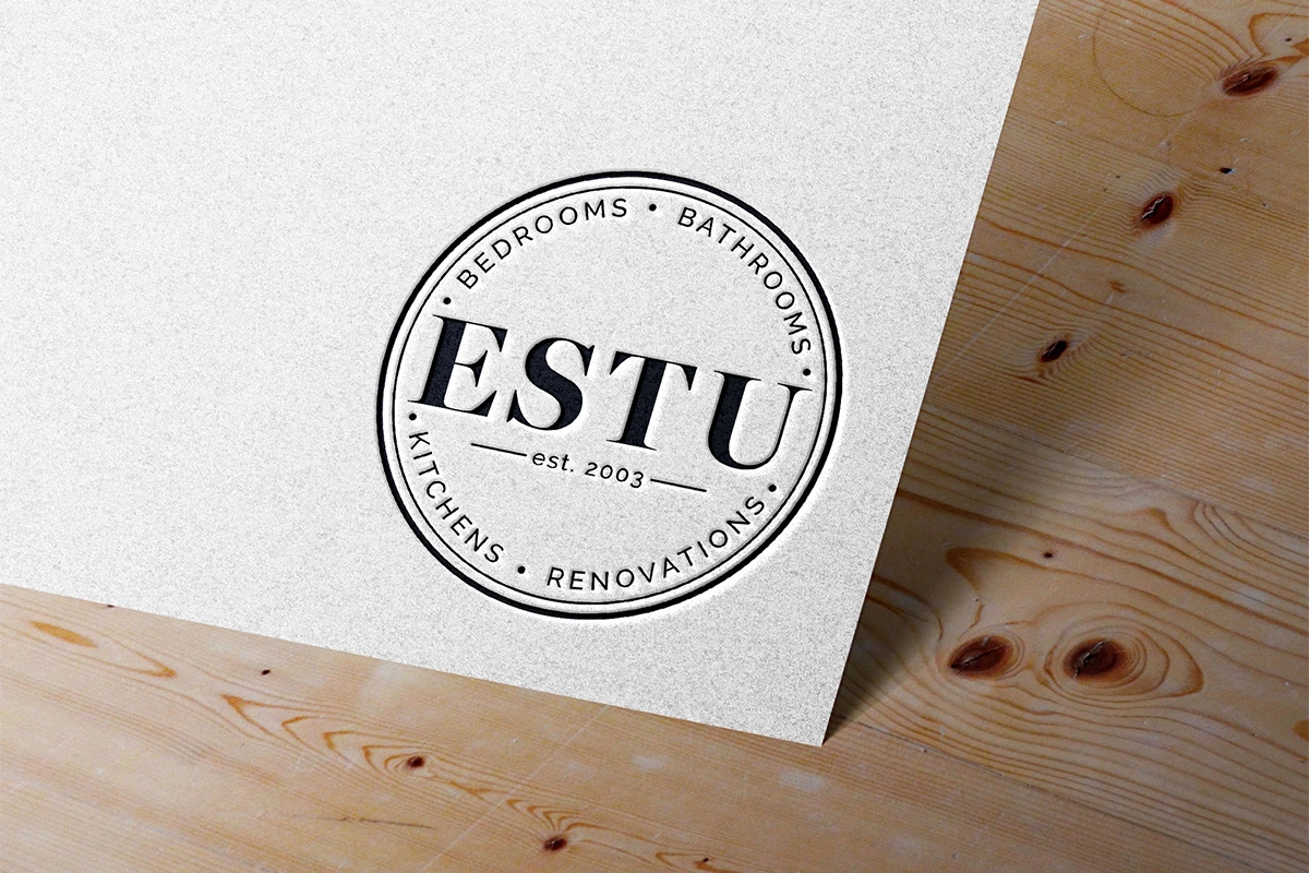 Estu Ltd Stamp mockup on a piece of paper
