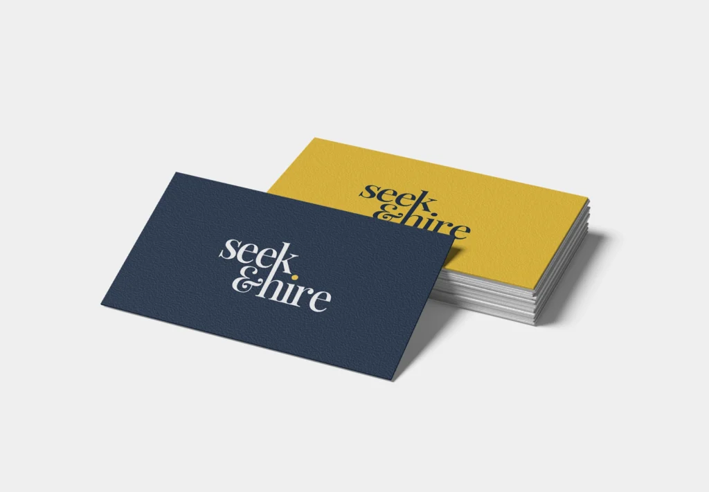 Seek & Hire business cards