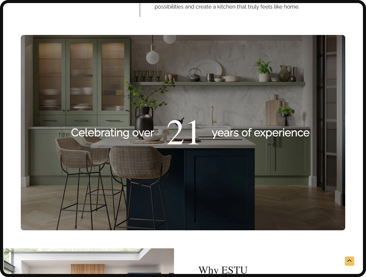 Screenshot of Estu Ltd website redesign