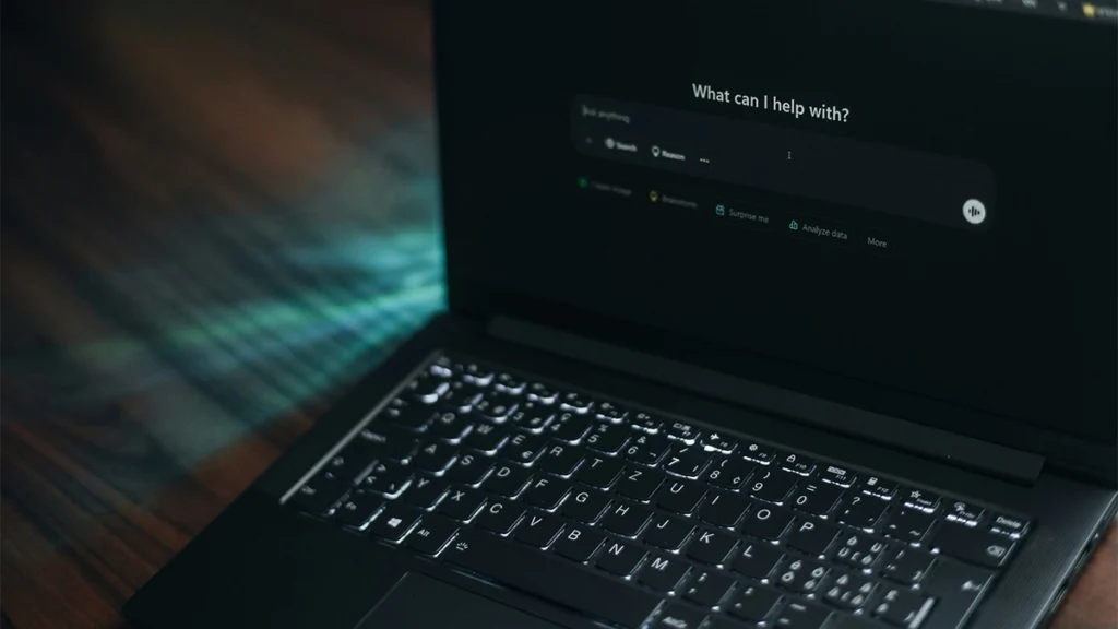 Laptop with ai search box