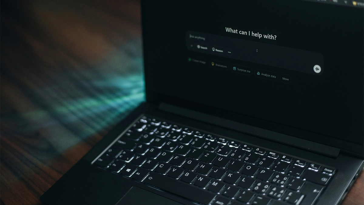 Laptop with ai search box