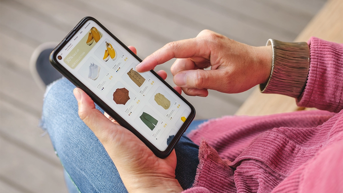 Shopping online using phone