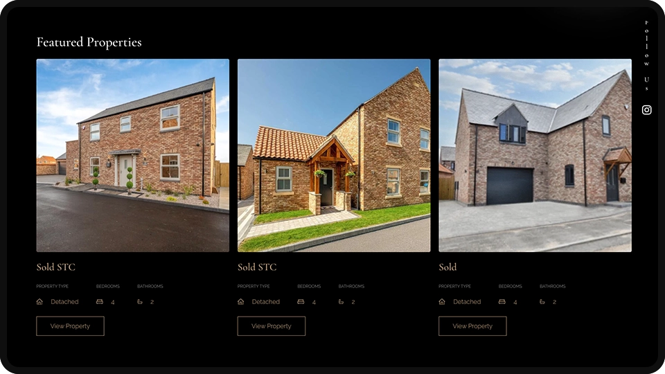 Screenshot of Oakwell Homes real estate property mockup